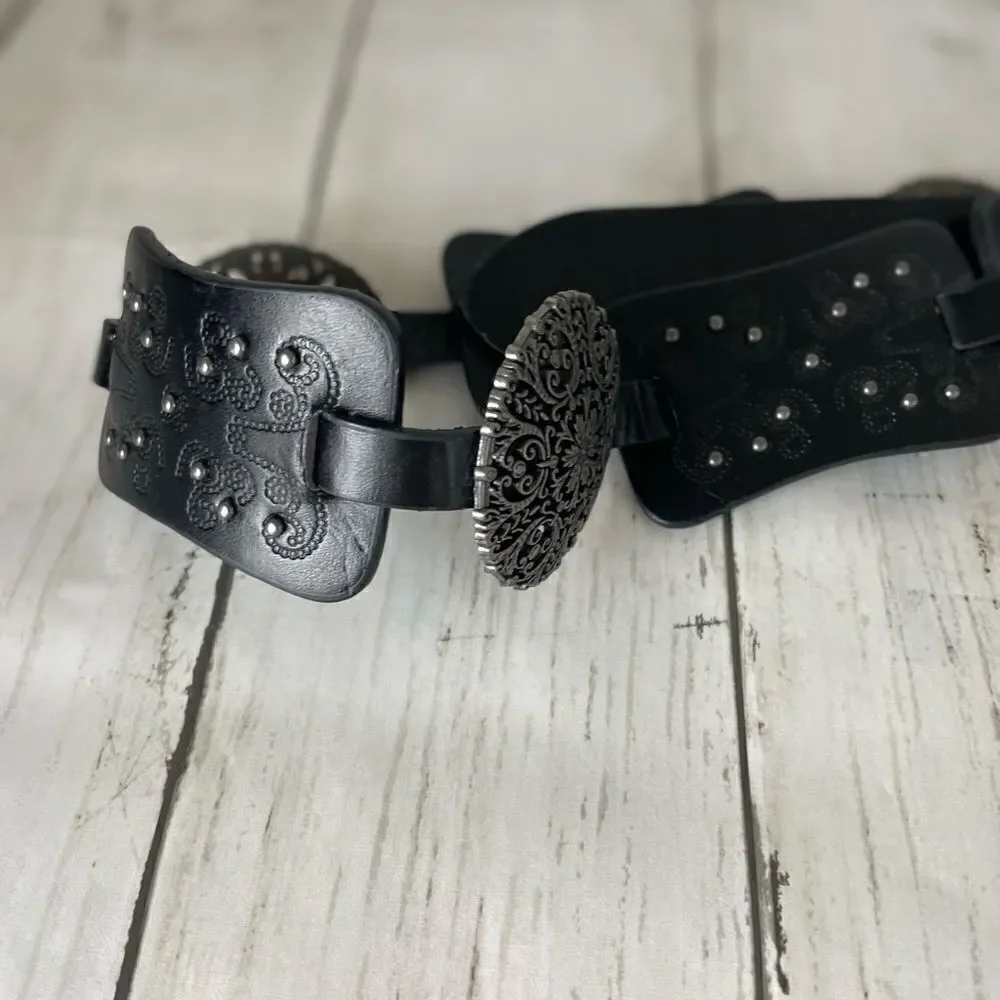 Black Leather Buckle Size XL
